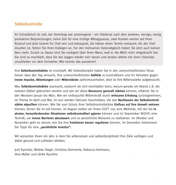 Kalender "Selbstkontrolle" – Bild 3