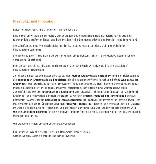 Kalender "Kreativität und Innovation" – Bild 3